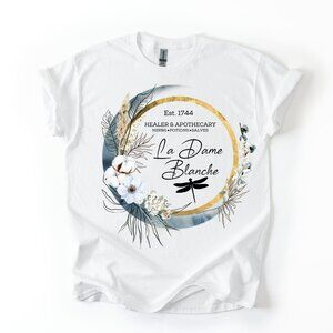 Women's Outlander La Dame Blanche 1744 Apothecary Cotton Dragonfly Graphic Tee
